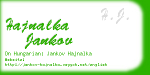 hajnalka jankov business card